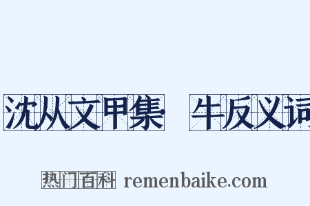 沈从文甲集·牛反义词是什么意思的图片